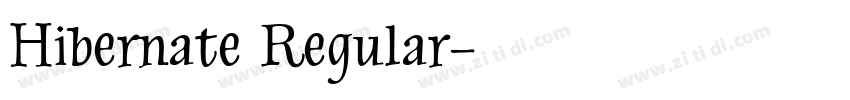 Hibernate Regular字体转换